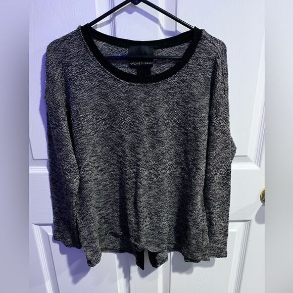 Black Harlow & graham long sleeve top size large - Picture 1 of 5